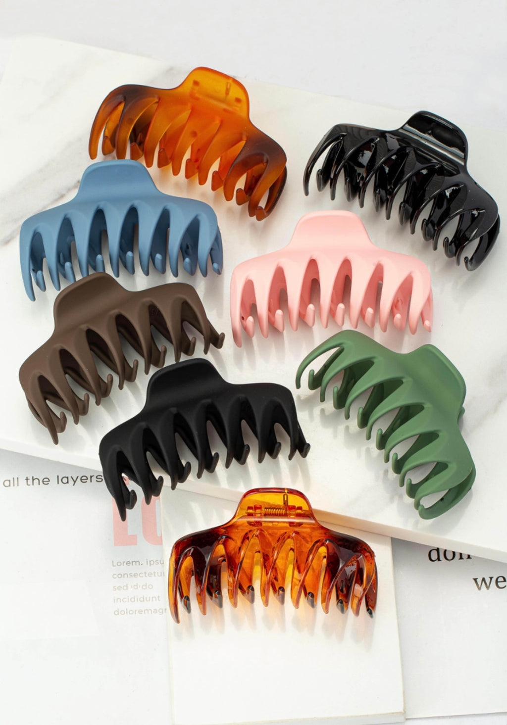 Mini hair claw clips