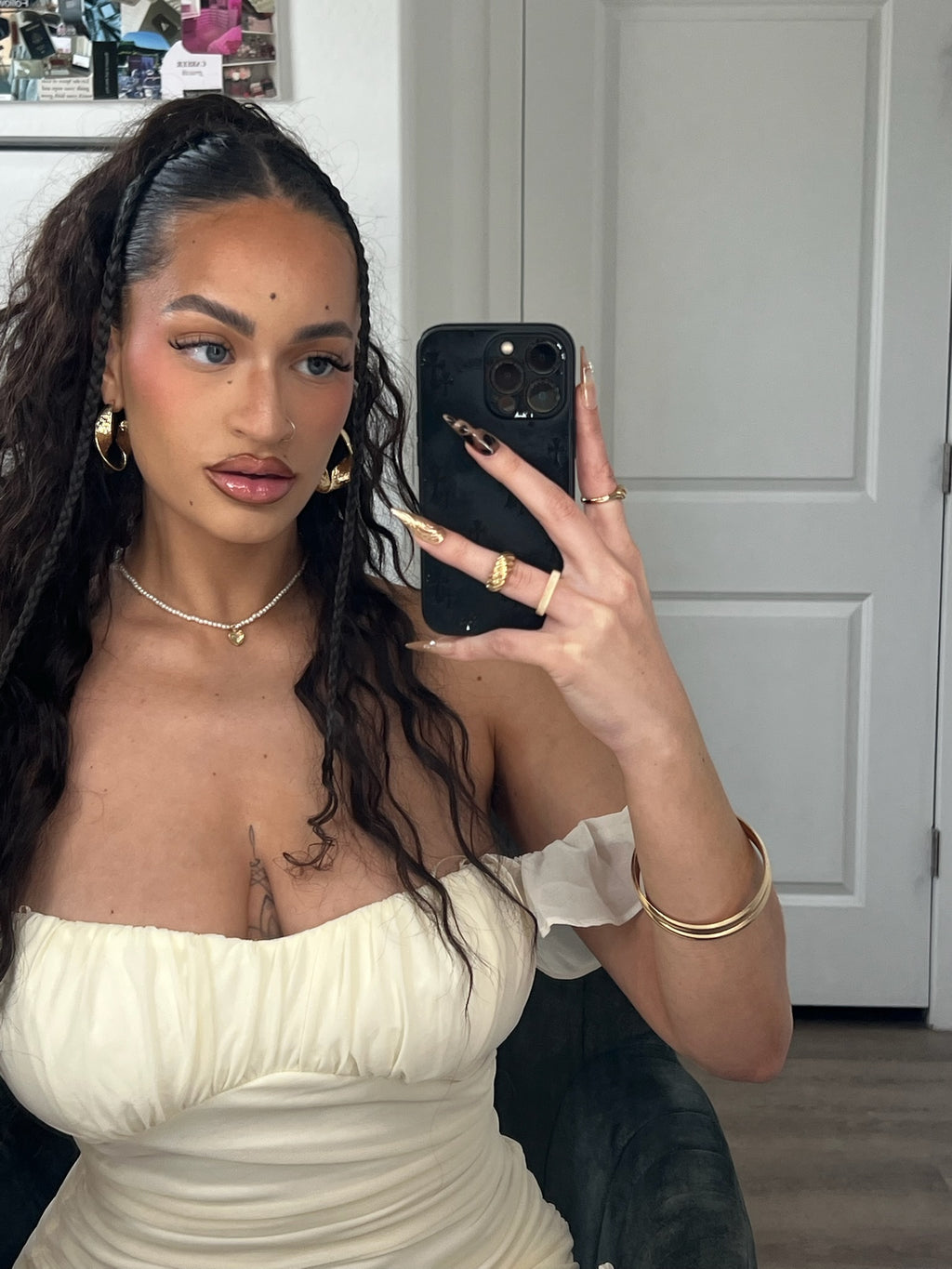 Amora ruffled mini dress