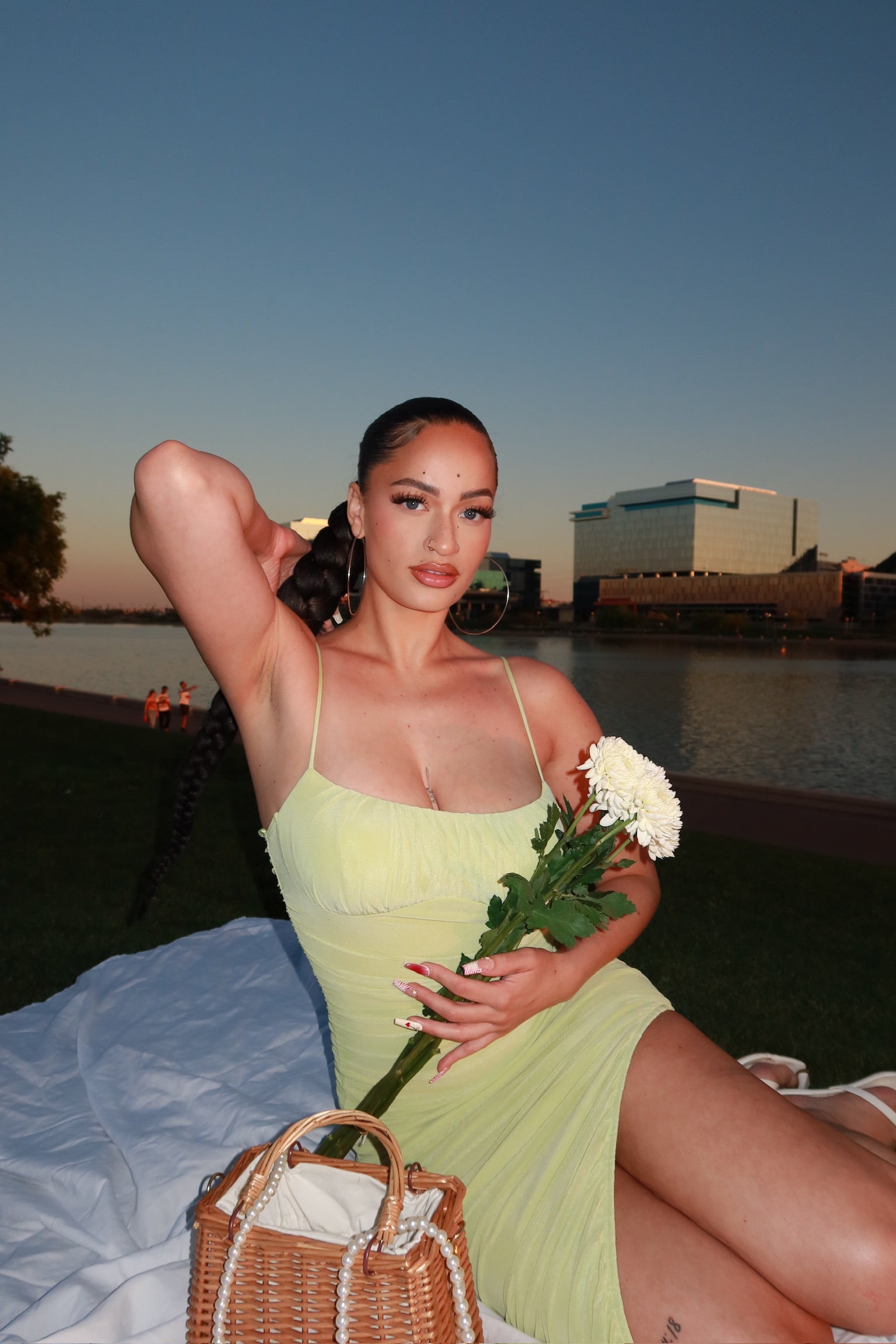 Sienna ruched midi dress