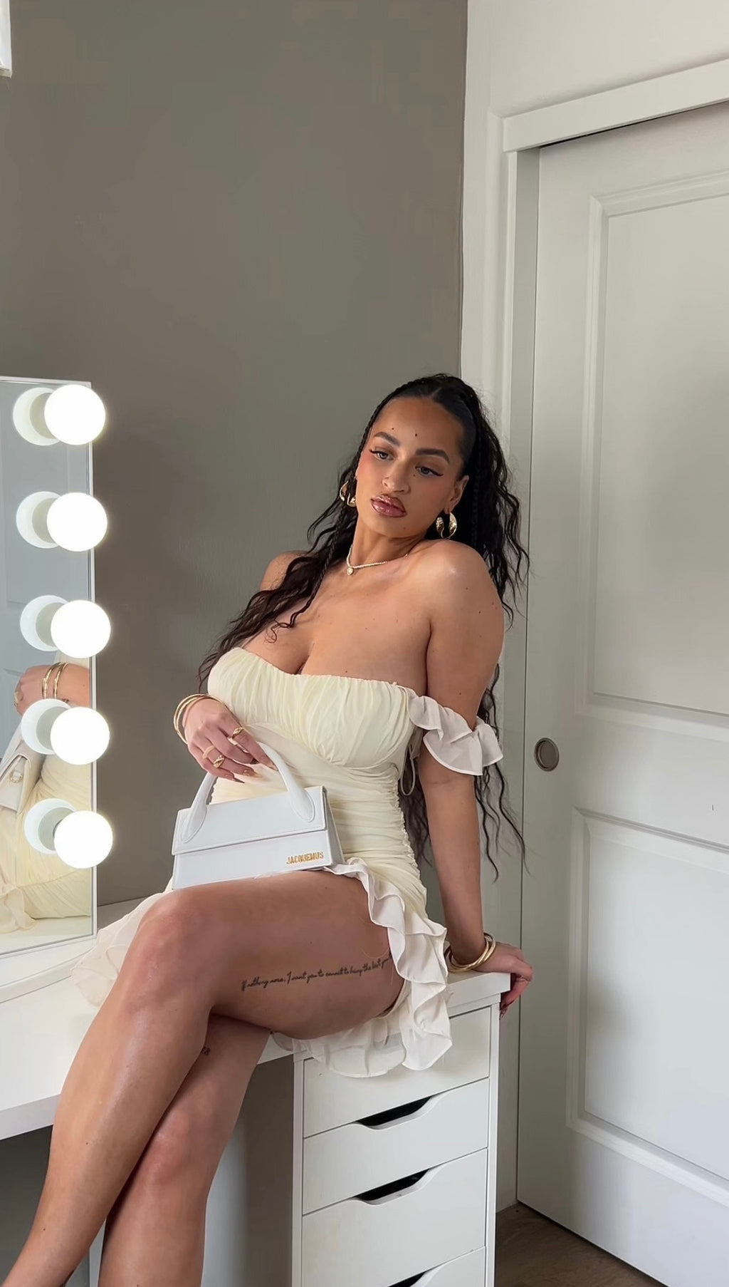 Amora ruffled mini dress