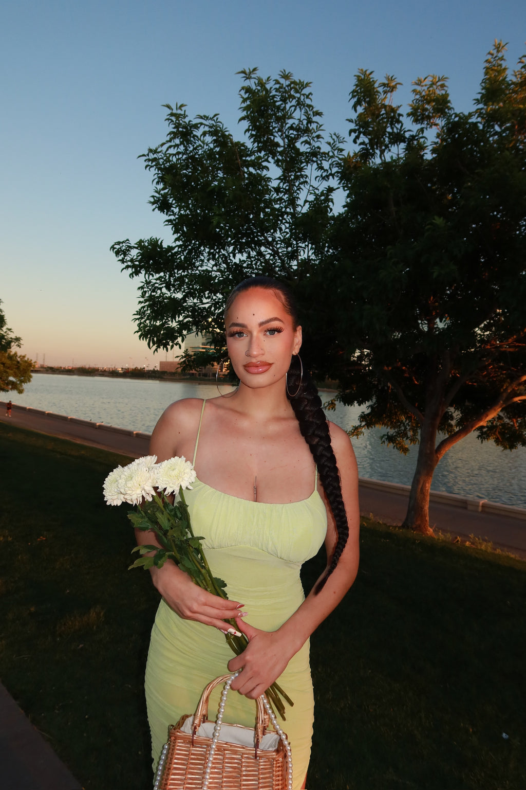 Sienna ruched midi dress