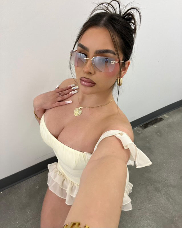 Amora ruffled mini dress