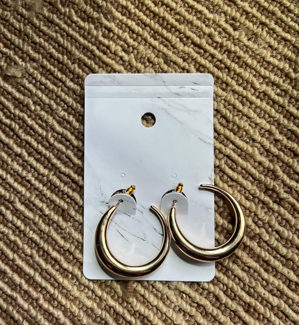 Bali gold hoop earrings
